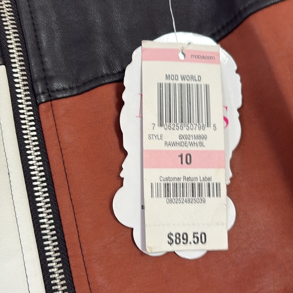 NWT Colorblock Mod PLeather Skirt - Picture 3 of 9